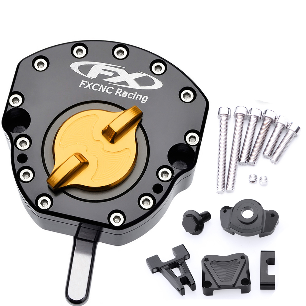 Steering Damper Stabilizer Kit Cnc - オートバイ用CNCステアリングスタビライザーダンパー,取り付けブラケットキット,カワサキニンジャ300, 2013, 2014, 2015,ninja 250r,2008-2014