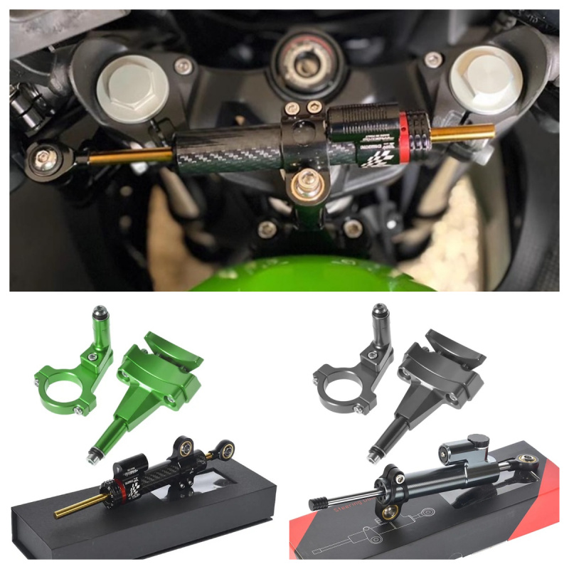 カワサキ500 2024用 - バイク用ブラケット Ninj - Steering Damper Stabilizer Kit Cnc のレビューと価格