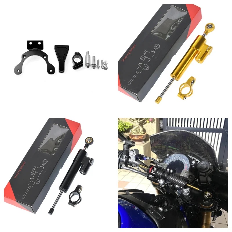ファイバーカーボンステアリングダンパースタビライザーオートバ - Steering Damper Stabilizer Kit Cnc のレビューと価格